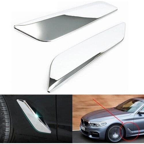 For BMW 5 Series F10 520li 525li 530 535li 2011-2017 Car Accessories 2 Pcs Chrome Stainless Steel Car Side Fender Trim