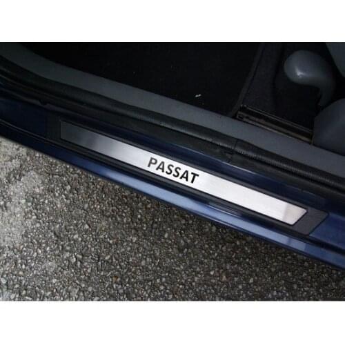 For Volkswagen Passat Chrome Door Sill Guard Chrome Line 2010 2011 2012 2013 2014 2015 2016 2017 2018 2019 2020 and 4 Pieces Car