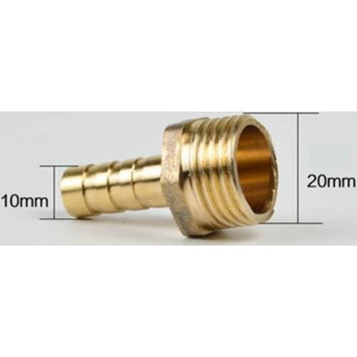 DN15 G 1/2" BSP Male Thread Brass 10mm Hose Barb Tail Pipe Fitting CouplingConnector Joint Adapter
