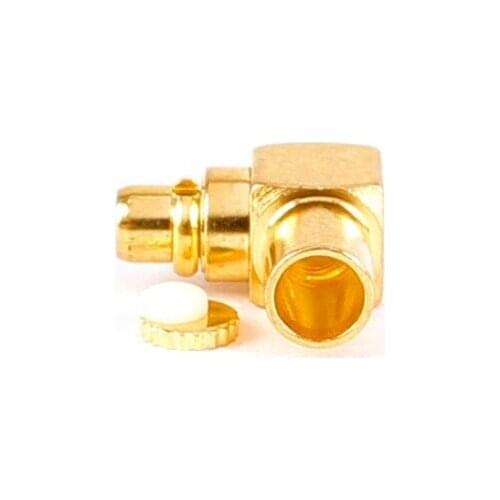Mmcx-jwb2 RF connector is welded with MMCX bend male connector and 086 semi flexible cable RF connector interface