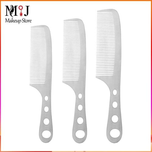 Space Aluminum Anti-static Comb Hairdressing Styling Hair Brush Barber Tools Salon Accessories Hair Cutting Comb