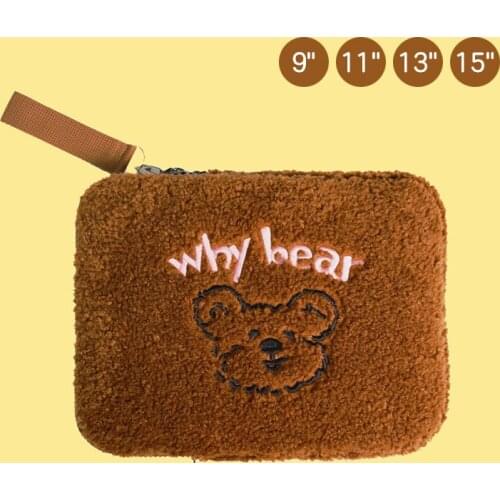 Cute plush teddy bear 11 / 13 / 15 inch iPad Case Laptop Case