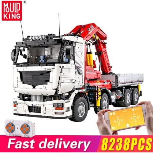 Moc Technology Series Rc Pneumatic Crane Truck Car Model Building Blocks Brick Kids Toys Remote Control Vehicle Compatible 42043