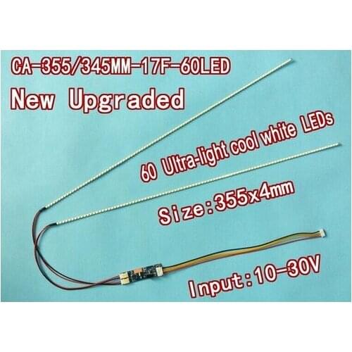 NEW 17'' 355mm Adjustable brightness led backlight strip kit,Update 17inch LCD ccfl panel to LED backlight