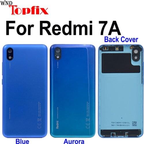 New Cover For Xiaomi Redmi 7a Battery Cover Back Panel Rear Door Housing Case For Redmi 7a Back Cover Door With Adhesive