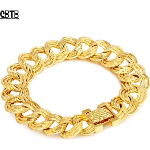 Wholesale 18K Gold Bracelet Three Circle Classic Mens and Womens Bracelet Wedding Banquet Fashion Jewelry Accessories Gift