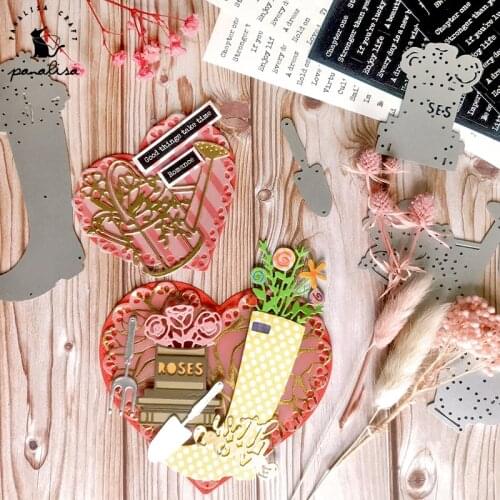 Panalisacraft cute Gardening Flower Metal Cutting Dies Stencils DIY Scrapbooking/album Decorative Embossing DIY Paper Cards