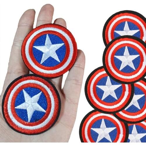 Disney Marvel captain America 1PCS Cloth Patch Stickers Affixed To Clothing Accessories Clothes Patch Stickers Patch For Cloth