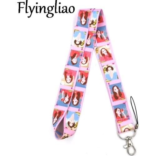 Lovely Cartoon Cute Girl Original Cartoon Lanyards Cool Neck Strap webbings ribbons Phone Keys ID Card Holder Keys DIY Hang Rope