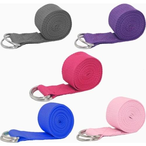 Yoga Strap for Stretching - Organic Cotton - Yoga Belt Strap with Adjustable D-Ring Buckle - Yoga Band Stretching Strap