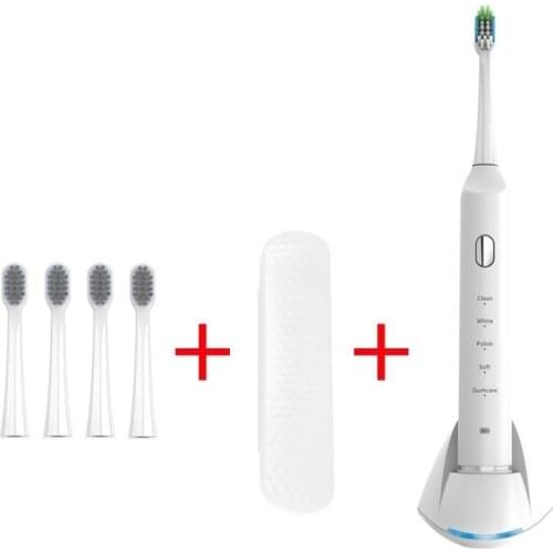 The latest sonic electric toothbrush for loverswith smart timing charging and whitening toothbrush IPX7 waterproof 4 brush heads