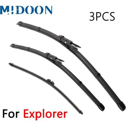 MIDOON Windshield Windscreen Wiper Blades For Ford Explorer 2011 2012 2013 2014 2015 2016 2017 Front Rear Window Wiper 26"22"11"
