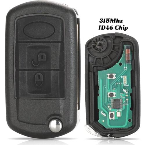 Jingyuqin 315MHz 3 Buttons Flip Folding Remote Control Key Remote Car Key Fob For LAND RANGE ROVER Sport Land Rover Discovery 3