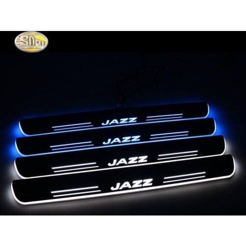 SNCN LED door sill for Honda Jazz 2014 2015 Led moving lights door scuff plate welcome door sill light Welcome pedal