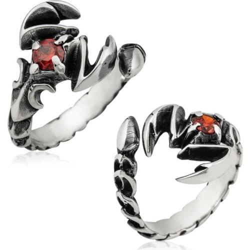 Tevuli 925 Sterling Silver Adjustable Scorpion Men 'S Ring