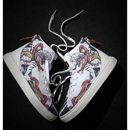 IDX Sichuan tiger comfortable fashion original chinese culture graffiti shoes woman