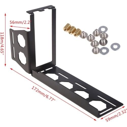 DIY Metal Graphics Cards Vertical Bracket Riser PCI Express Stent Stand Holder for PC Case Au17 21 Dropshipping