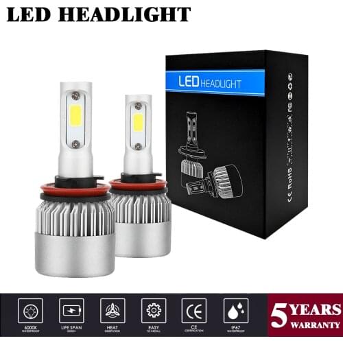YuBao LED Headlight Bulbs S2 H4 H7 H1 H11 H13 9005 9006 H3 36W 12V 8000LM Light Beam Lamps Bulbs Lighting White Fast Delivery