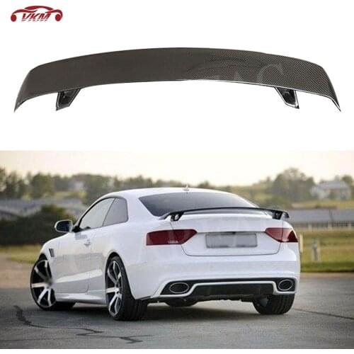 Carbon Fiber Rear Spoiler Tall Wings for Audi TT A3 A4 A5 A6 A7 A8 or Other Sedan Car Models FRP Rear Trunk Spoiler