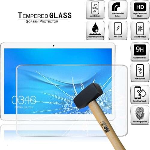 Tablet Tempered Glass Screen Protector Cover for Teclast A10S Tablet HD Eye Protection Explosion-Proof Tempered Film