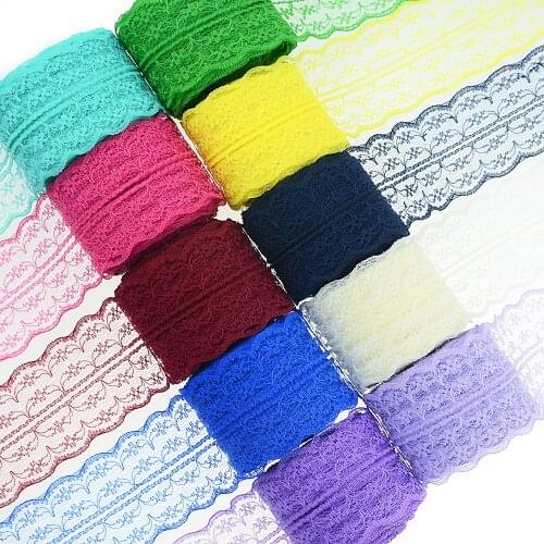 10m/roll 4.5cm Lace Ribbon Bilateral Handicrafts Embroidered Net Lace Trim Fabric Ribbon DIY Sewing Skirt Accessories
