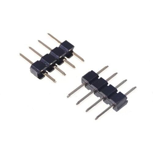 100pcs 1x4 P 4 Pin 2.0 mm Pin Header male single row Straight PCB 180 Through Hole Insulator height 2.00mm Rohs Lead Free
