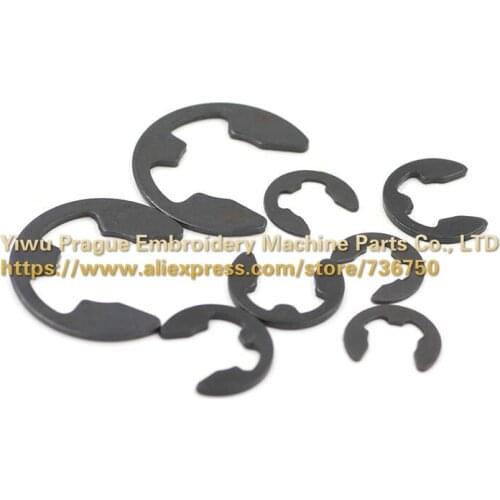 100 pcs Hardware E-ring E Ring 2mm 2.5mm 3mm 3.5mm 4mm 5mm 6mm 7mm 8mm 9mm 10mm 12mm Embroidery machine spare parts store 736750
