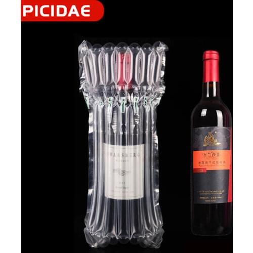 750ml Red wine Air column Balloon Inflatable packaging Roll film falling protection Buffer Bubble fruit olive oil cup bottle