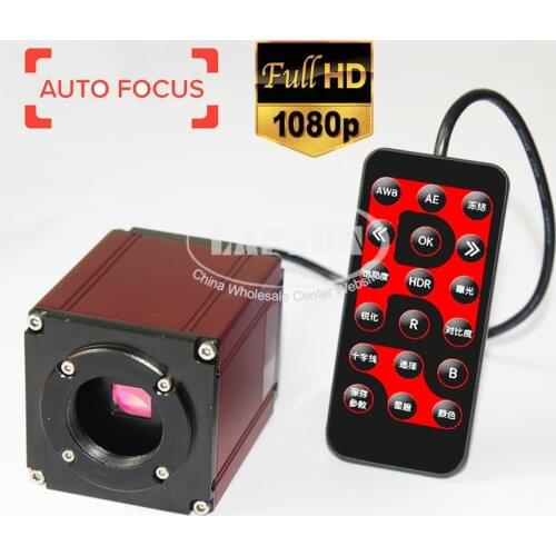 Autofocus Auto Focus Focal 1080P 60FPS SONY Sensor HDMI Video Industry Microscope Camera C-Mount Remote Control For PCB SMD SMT