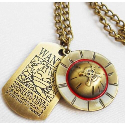 New Anime One Piece Keychains Choker Necklace Luffy Straw Hat Pendant Men Women Gift Anime Jewelry Accessories