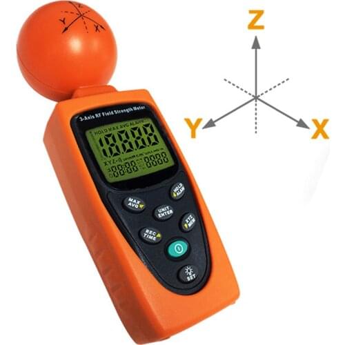 Digital 3-AXIS EMF RF Radiation ElectroSmog Power Isotropic Meter 38mv ~ 11v/m Range Made in Taiwan Tester