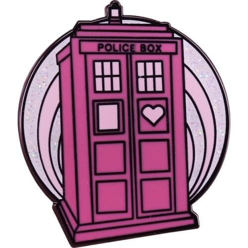 Dr Who Enamel Pin Time Relative Dimension In Space Clothes Shirt Jeans Brooch Badge Charm Pins Metal Brooches for Women