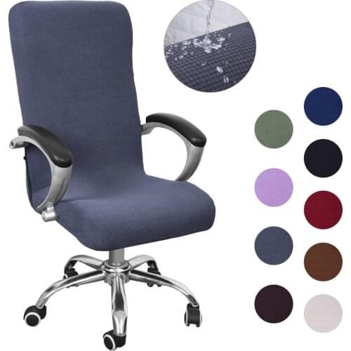 Plaid Polar Fleece Chair Cover Modern Spandex Waterproof Computer Rotating Seat Covers Elastic Office One-piece Stool Slipcovers