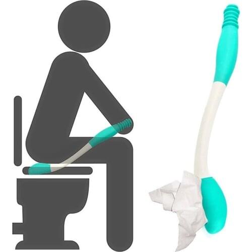 Toilet Tool Wiping Wand Bottom Bum Wiper Toilet Incontinence Aid Elderly Pregnant Woman Disability Long Reach Hygienic Cleaning