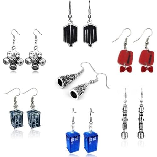 Tardis Earrings Inspired Dalek 3D Earrings BOW TIE Earrings