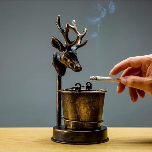 Retro iron ashtray / living room ashtray / home office creative large ashtray