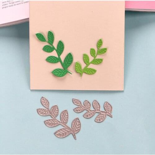 DUOFEN METAL CUTTING DIES 2pcs debossed leaves stencil DIY Scrapbook Paper Album 2019 new