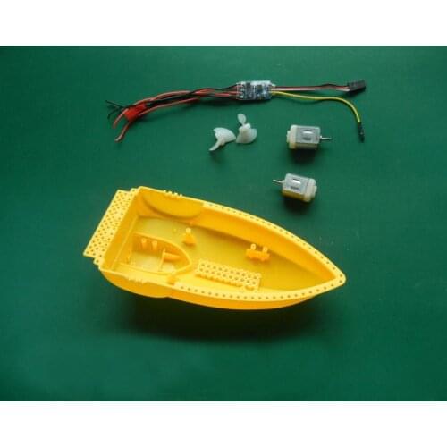 Remote Control Boat Model Hull+ 2x130 Motors+ Propellers+ Forward Speed Controller Set Spare Parts Kit For DIY RC Toy Boat Model