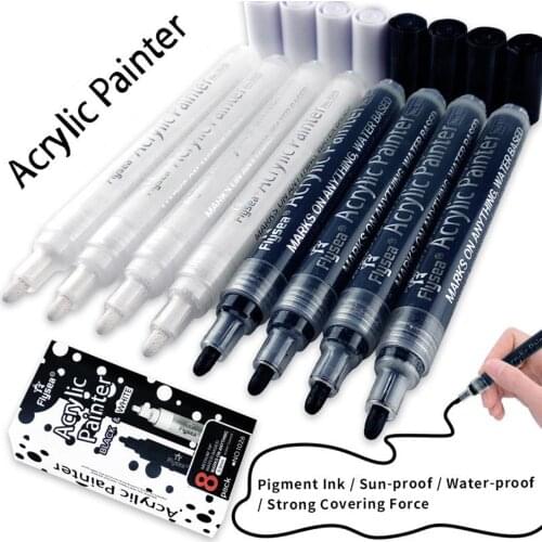 Drawing Permanent Waterproof Acrylic Paint Marker Pens Set for DIY Greeting card