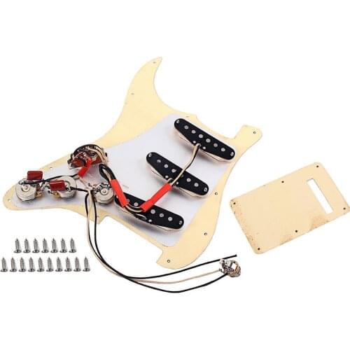 Wholesale Prewired-Loaded SSS Pickguard Alnico-V Pickups for Strat Guitar Luthier Parts Strat Guitar Luthier Parts hot sale
