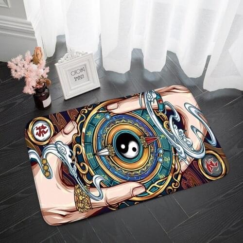 Kitchen Floor Mat Chinese Style Cartoon Carpet Home Hallway Floor Decoration Living Room Nordic Anti-Slip Rugs For Living Room