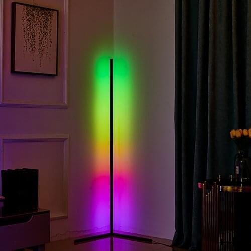 Nordic LED Corner Floor Lamp Colorful Atmosphere Bedroom Living Room Home Stand Lights Decorative Indoor lighting Standing Lamps