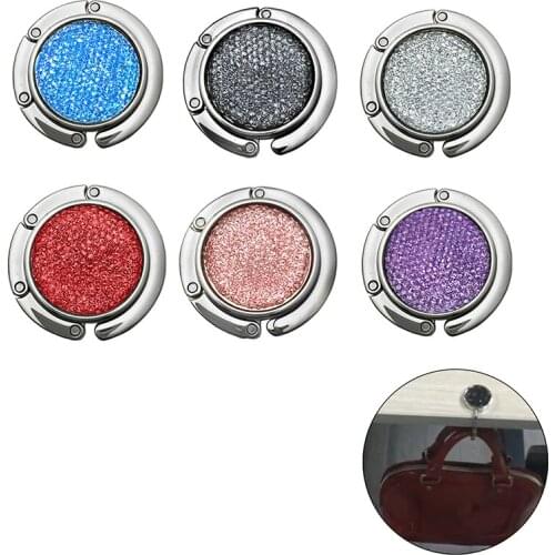 New 1PC Portable Metal Foldable Bag Purse Hook Handbag Hanger Purse Hook Handbag Holder Shell Bag Folding Table Hook