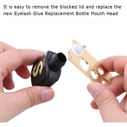 Bottle Opener Stainless Steel Caps Opener For Universal Eyelash Glue Replacement Bottle Mouth Head Essential Oil Bottle Opener