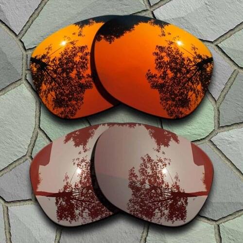 Red Orange&Bronze Brown Sunglasses Polarized Replacement Lenses for Oakley Garage Rock