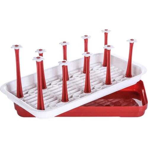 Foldable Baby Bottle Drying Rack Hanging Feeding Bottle Cups Holder Infant Nipple Kitchen Drain Shelf Drainer for Baby Bottles