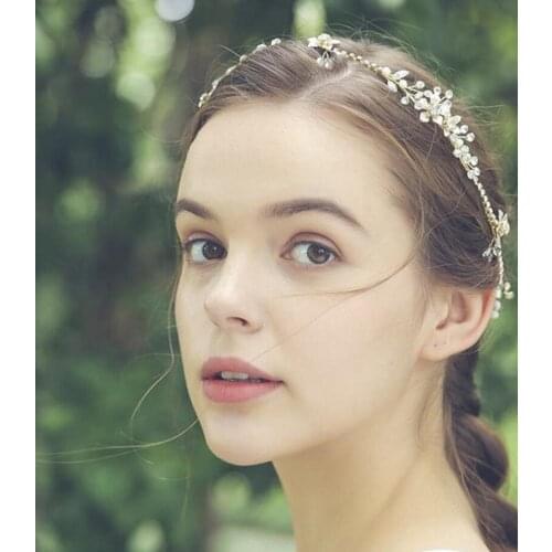 Bridal wedding accessories headpiece hand made tiara headband head flower Hair Jewelry and ear drop set FANWEIMEI#F243-3