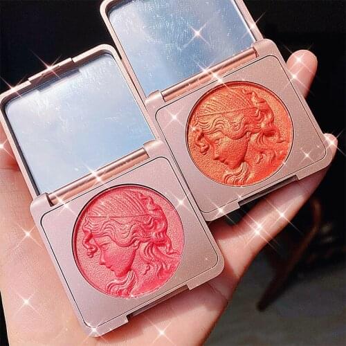 TT Vigorous Relief Blush Genuine Nude Makeup Natural Red Female Sample Blusher Plate Dry Rose Multi-Color