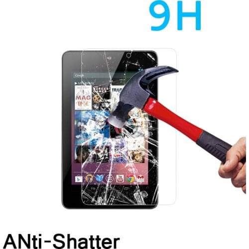 9H Real tempered glass For GOOGLE NEXUS 7 first generation 7.0" Anti-shatter LCD Screen Protector Film with safe package