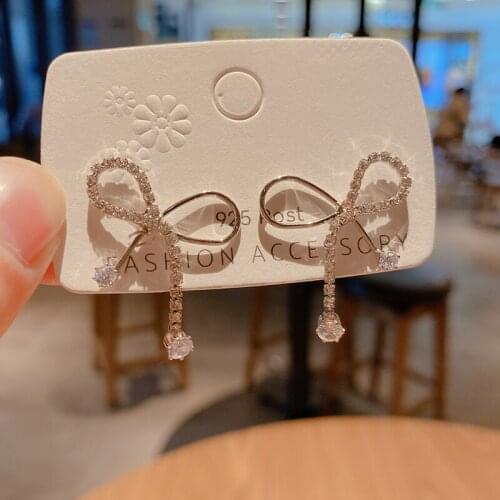 Ladies Korean fashion bow earrings wedding engagement jewelry gifts Trend Hollow out New Fashion Stud Earrings Womens Earrings